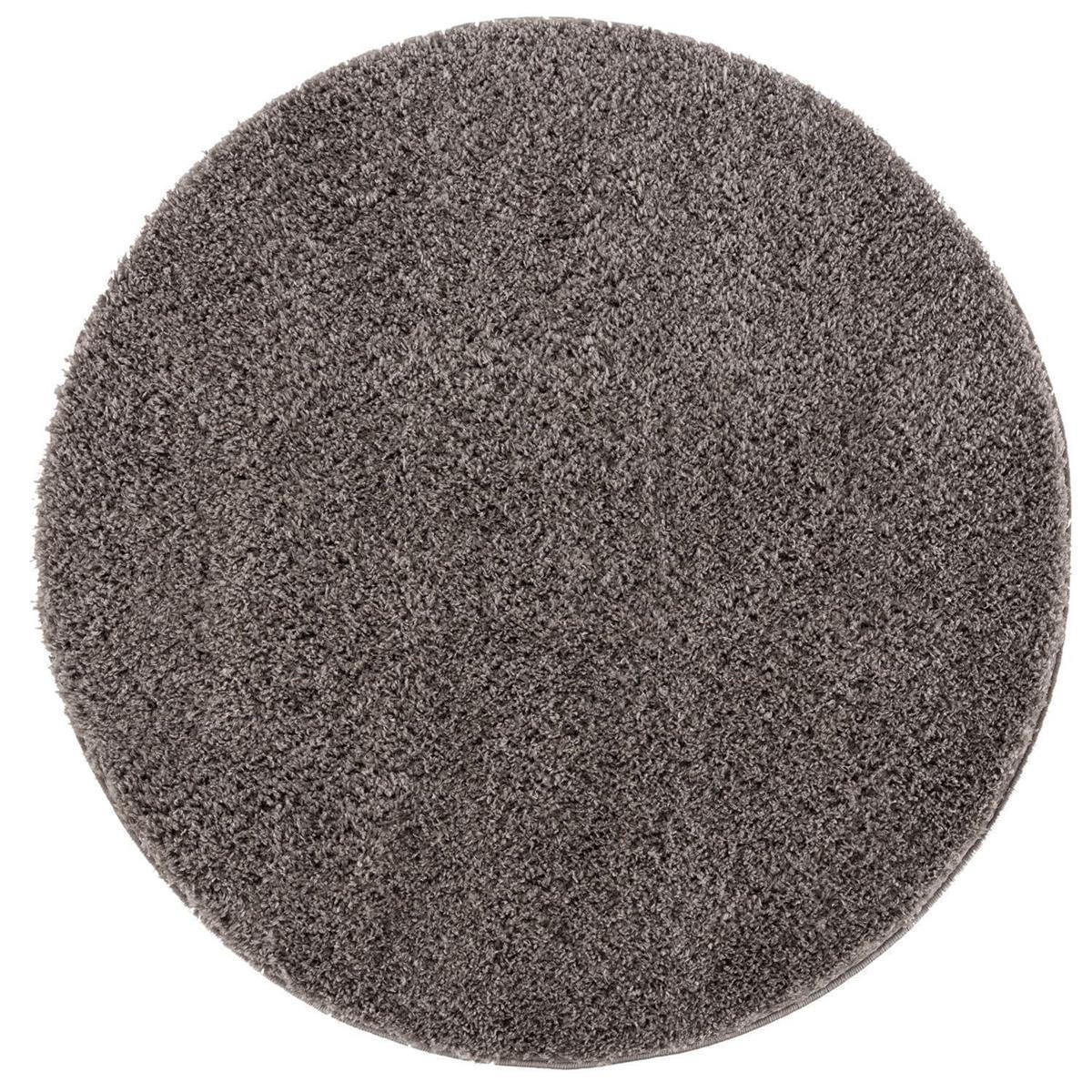 HOCHFLOR-TEPPICH Shaggy Pulpy 100 Anthrazit 160 cm Rund - Grau, Textil (160/160cm) - carpet city