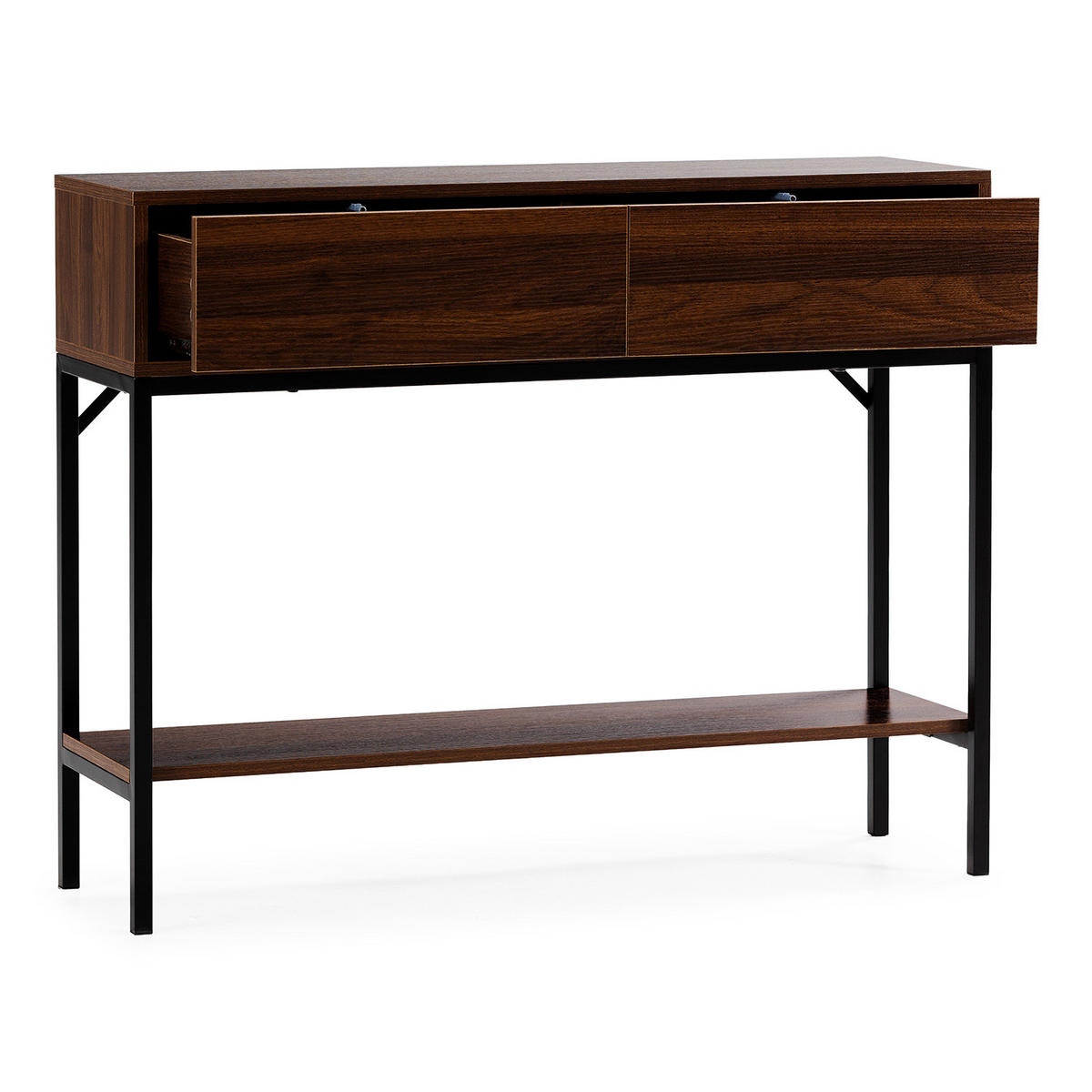 KONSOLENTISCH Auri 2 schubladen Walnuss-Optik - Walnussfarben, Holzwerkstoff (30/100/80cm) - VS Venta-stock