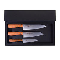 MESSERSET Silber 30.2/5/30.2 cm 110525556BBOMC - Silberfarben, Holz - Masahiro 