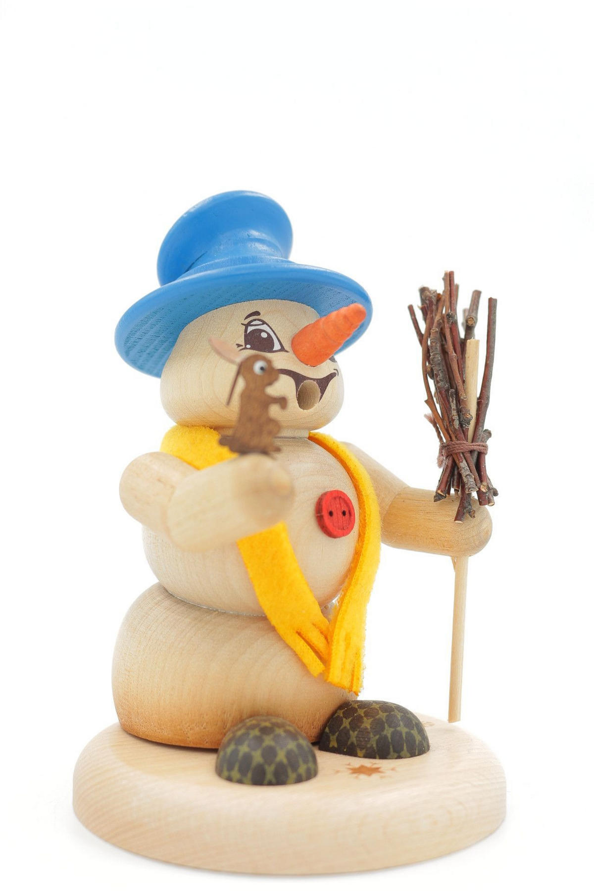 RAUCHFIGUR Scheemann Natur mit Hase 13 cm - Multicolor, Holz (10/13/0.1cm)