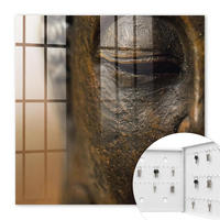 SCHLÜSSELBOX Weiß 30x30 cm – Türöffnung nach rechts - Stille Eleganz - Braun, Metall (30/30/5cm) - TULUP