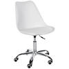 HOCKER Kunststoff weiß - Chromfarben/Weiß, Kunststoff/Metall (51/78/55cm) - CLP