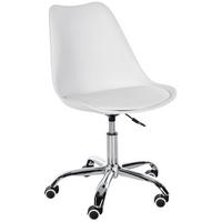 HOCKER Kunststoff weiß - Chromfarben/Weiß, Kunststoff/Metall (51/78/55cm) - CLP