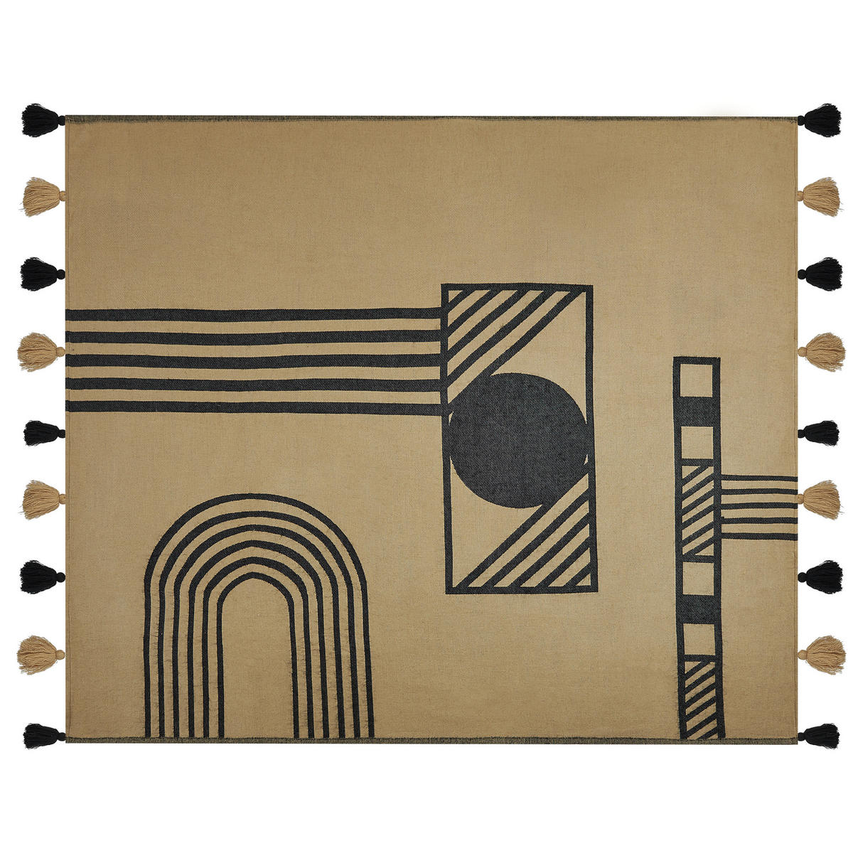DECKE Beige Thaprek 130/170 cm - Beige, Textil (130/170cm) - Beliani