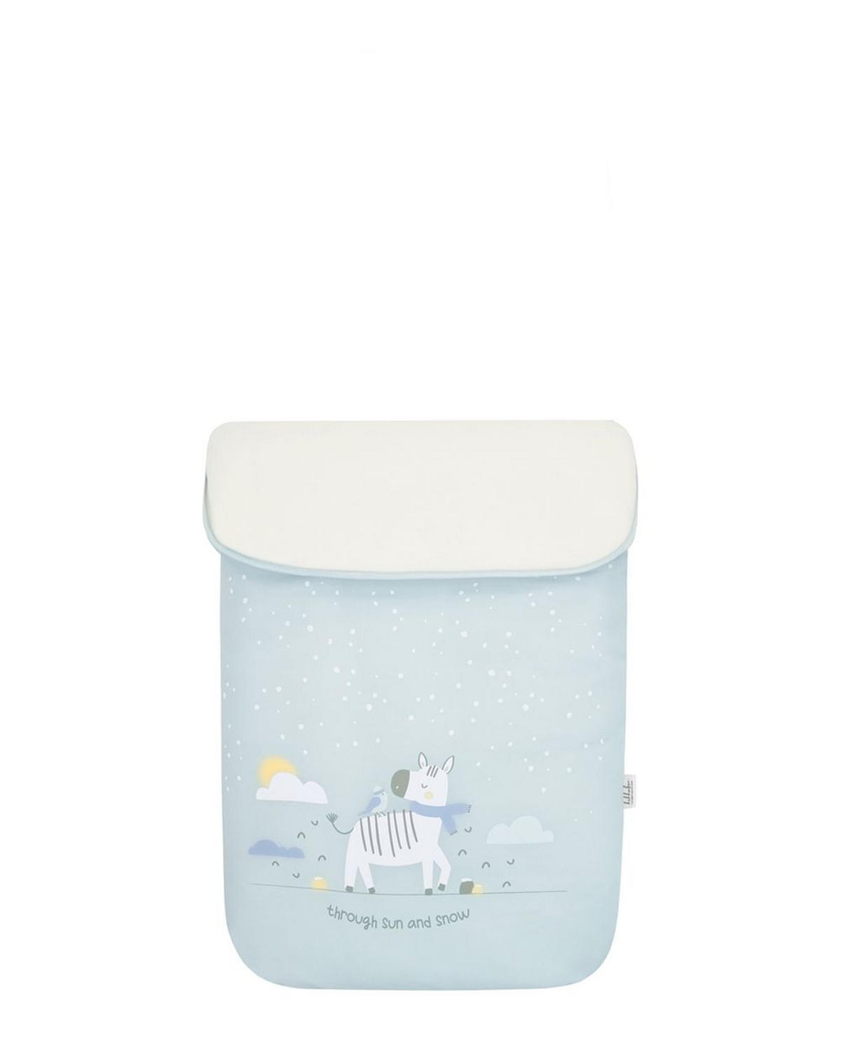 FUSSSACK Polar Friends hellblau Fleecefutter, wasserabweisend, für 5-Punkt-Gurt, Reißverschluss - Blau, Textil (48/10/85cm) - Kikka boo