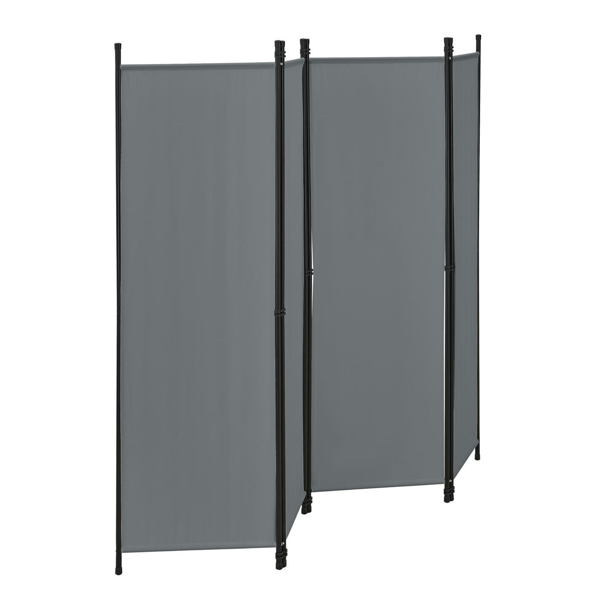 SICHTSCHUTZ Huesca - Dunkelgrau, Textil/Metall (200/2cm) - [en.casa]