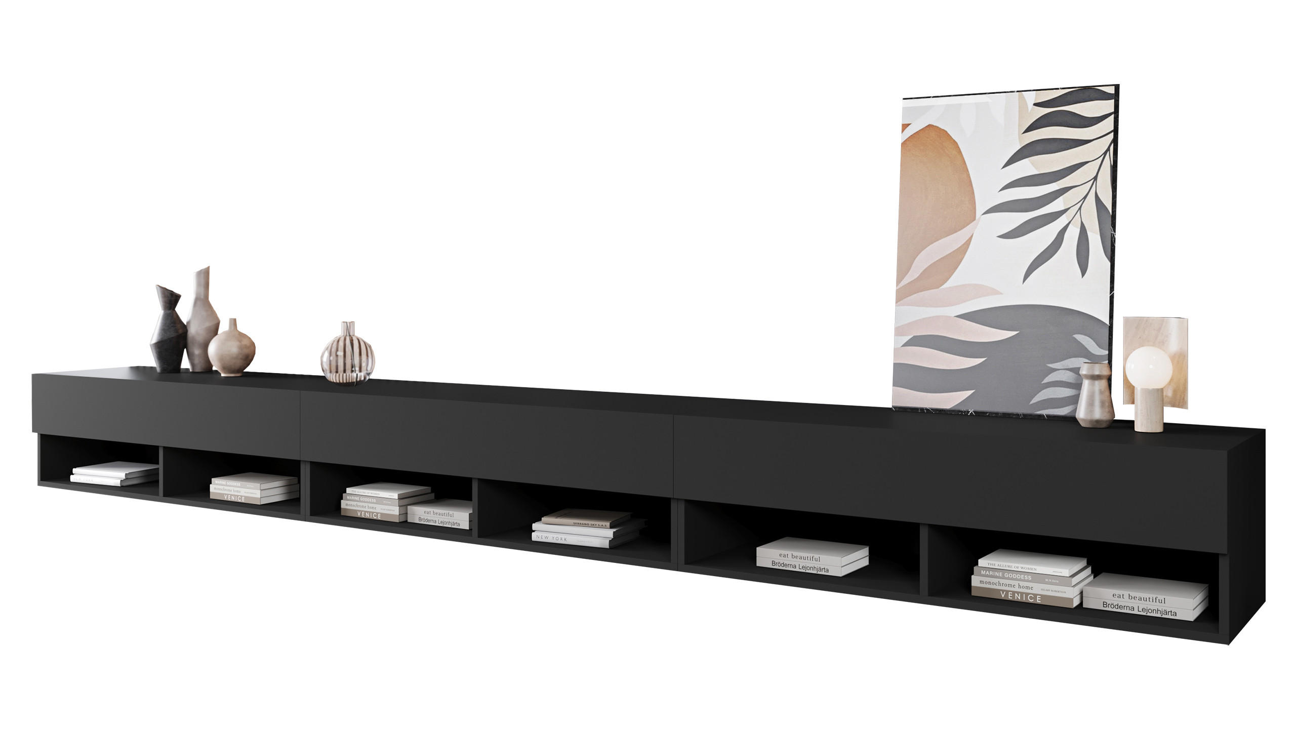COMODA TV A300 cu iluminat LED alb