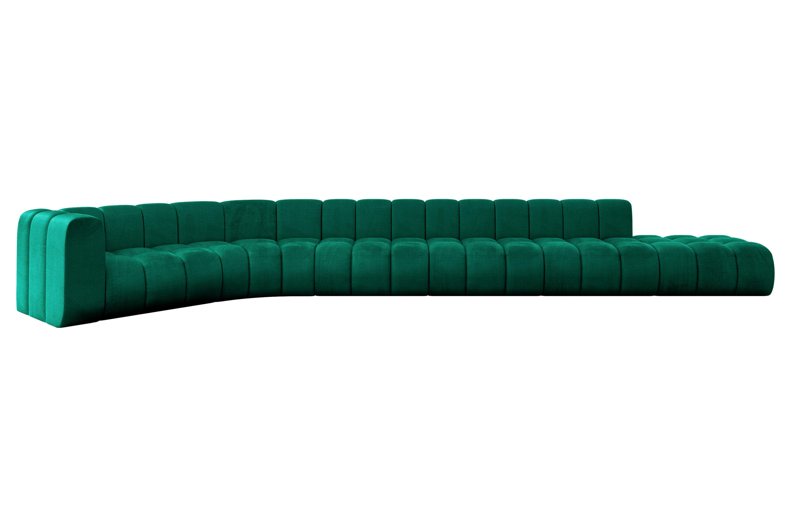 Altdecor Ecksofa Dunkelgrün 581x194 cm