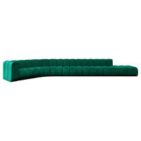 ECKSOFA modulares Sofa Tilmo-L3 - 581x194x70 cm Grün - Dunkelgrün, Holzwerkstoff/Textil (581/194cm) - ALTDECOR