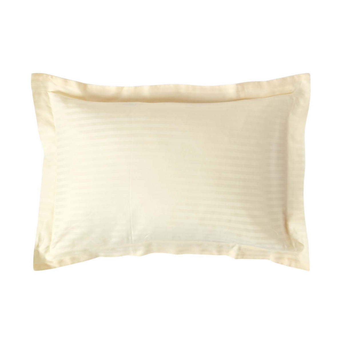KISSENBEZUG Damast mit Stehsaum, Fadendichte 330 - Creme, Textil (48/74cm) - Homescapes