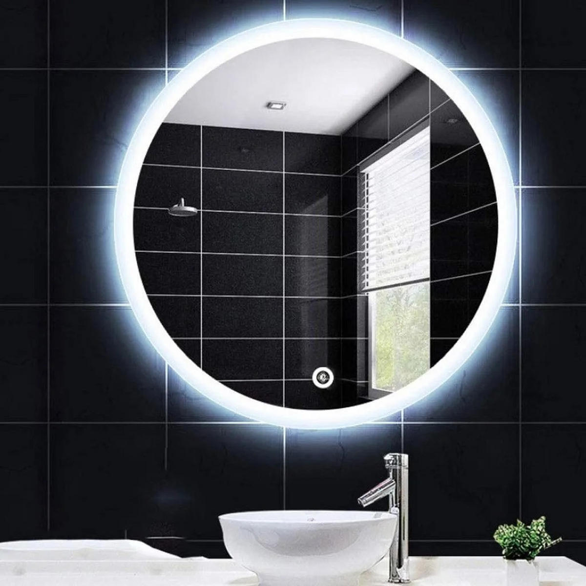 SPIEGEL Rea Led 60cm Ffj60 - Weiß, Glas (60/60/2cm) - REA