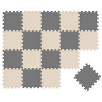 SPIELMATTE ab Null - 180/90/1 cm Puzzlematte Beige - Multicolor, Kunststoff (30/30cm) - Littletom