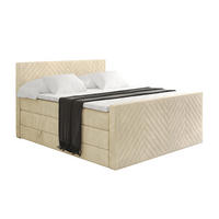 BOXSPRINGBETT mit Matratze und Lattenrost - VEXA-Z KING-140x200 - Beige Monolith - Beige, Holzwerkstoff (140/200cm) - ALTDECOR