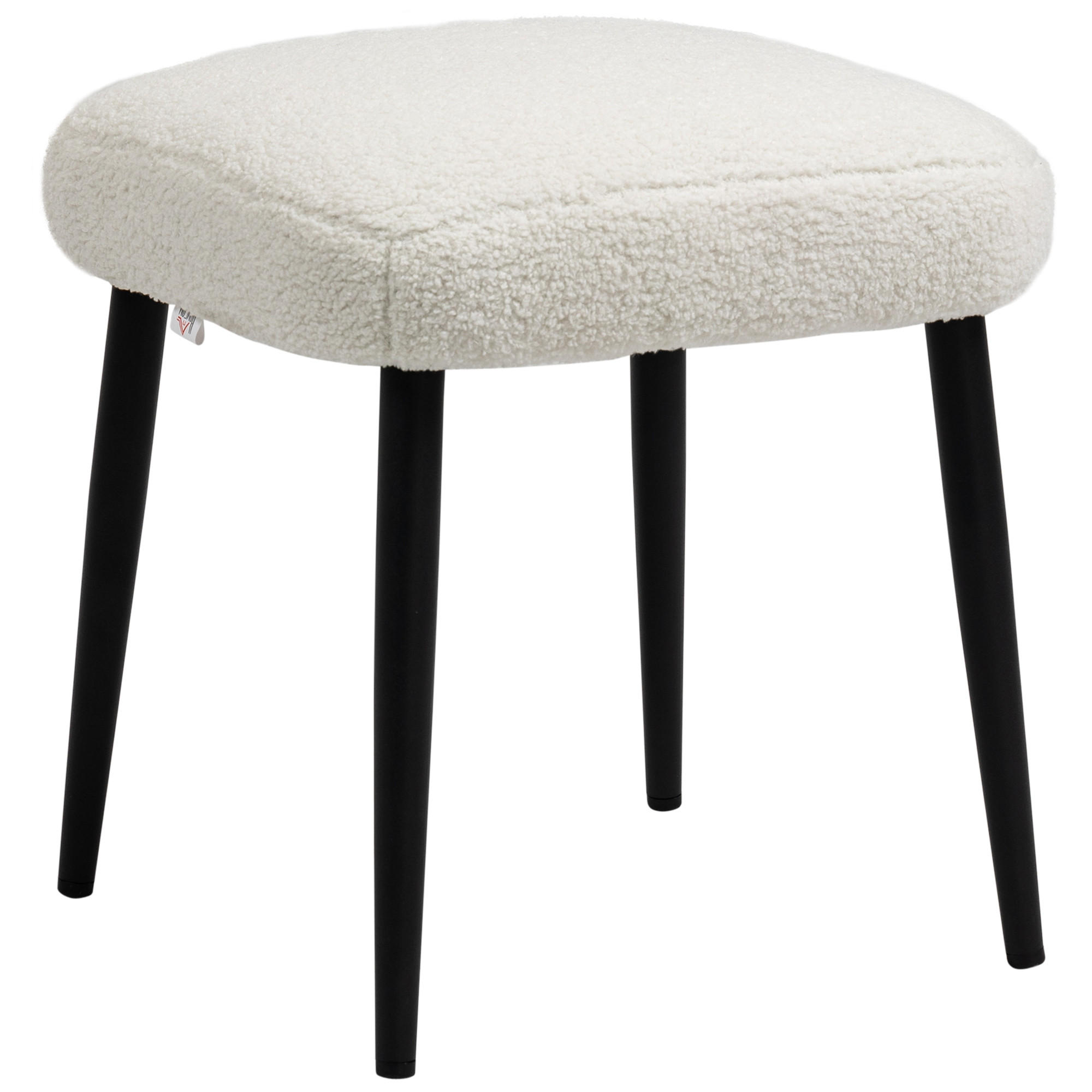 FUSSHOCKER, Sitzhocker, Fußstütze, Creme - Creme, Kunststoff (42/47/42cm) - HOMCOM