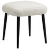 FUSSHOCKER Sitzhocker Quadratischer Schminkhocker mit Kaschmir-Optik, Stahlbeine - Creme, Kunststoff (42/44/42cm) - HOMCOM