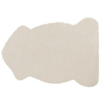 KUNSTFELL-TEPPICH Undara 90/60 cm - Beige, Kunststoff (60/90cm) - Beliani
