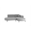 ECKSOFA Valencia Xs - Hellgrau, Holzwerkstoff/Textil (236/165cm) - Fun Möbel