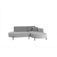 ECKSOFA Valencia Xs - Hellgrau, Holzwerkstoff/Textil (236/165cm) - Fun Möbel