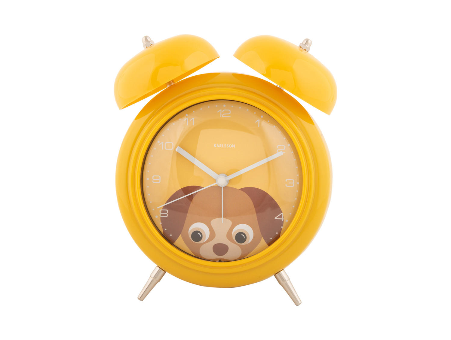 WECKER Peekaboo Dog 15.2/15.2/18.2 cm - Gelb, Kunststoff (15.2/18.2/15.2cm) - Karlsson