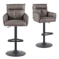 BARHOCKER Aris - Taupe/Schwarz, Textil/Metall (54/101/57cm) - DUBI Möbel