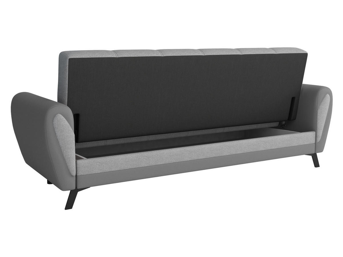 SCHLAFSOFA Kaja - Dunkelgrau/Hellgrau, Holz/Textil (228/93/90cm) - MIRJAN24