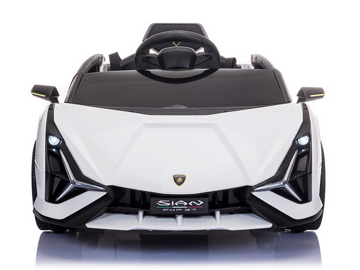 KINDER ELEKTROAUTO Lamborghini Sian weiß - Weiß, Kunststoff (108/62/40cm) - TPFLiving