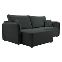 ECKSOFA Malody, Seite: Links - Anthrazit/Schwarz, Holz/Kunststoff (227/147cm) - MIRJAN24