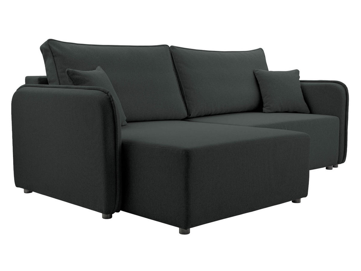 ECKSOFA Malody, Seite: Links - Anthrazit/Schwarz, Holz/Kunststoff (227/147cm) - MIRJAN24