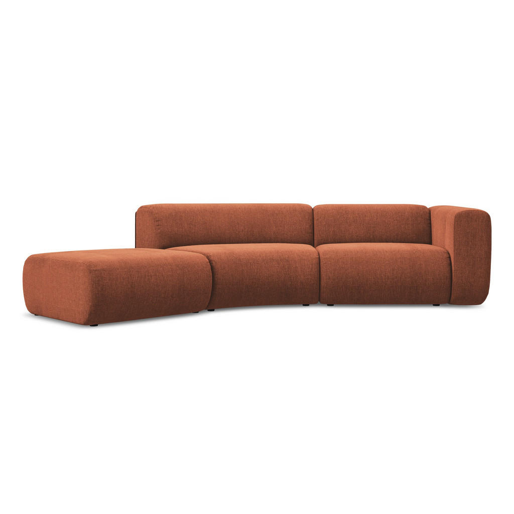 Thumbnail - Makamii Ecksofa, Terra cotta, Textil, 4-Sitzer, Füllung: Schaumstoff, 335x70x166 cm, Made in EU, Wohnzimmer, Sofas & Cou...