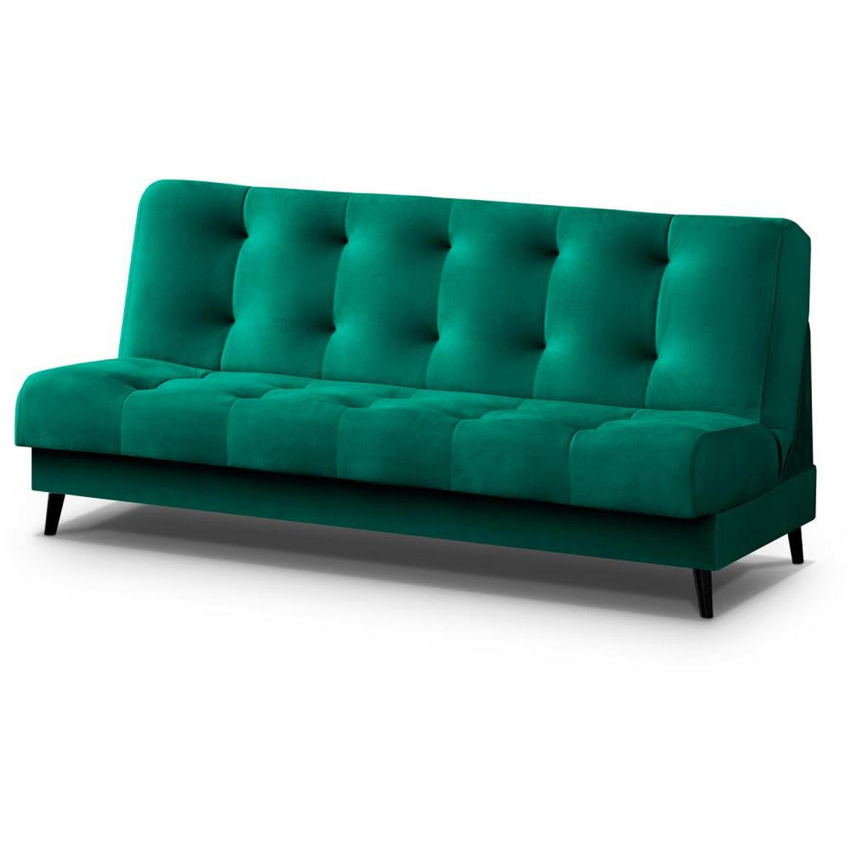 3-SITZER Schlafsofa Nancy grün - Dunkelgrün, Holz/Textil (220/89/93cm) - Beautysofa