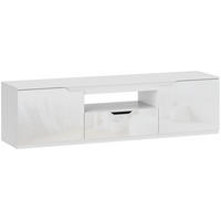 TV-LOWBOARD 38/160/43 cm aus Holz mit 2 Türen, Schublade und Kabelmanagement, Weiß - Weiß, Holzwerkstoff (160/43/38cm) - Redom