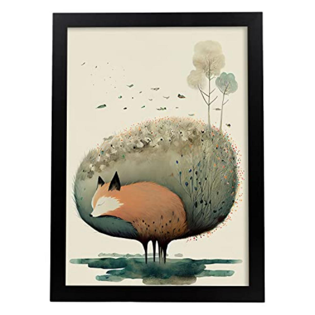 POSTER Fuchs Im Präzisionsstil. A4 Rahmenlos - Klar, Papier (29.7/5/21cm) - Nacnic