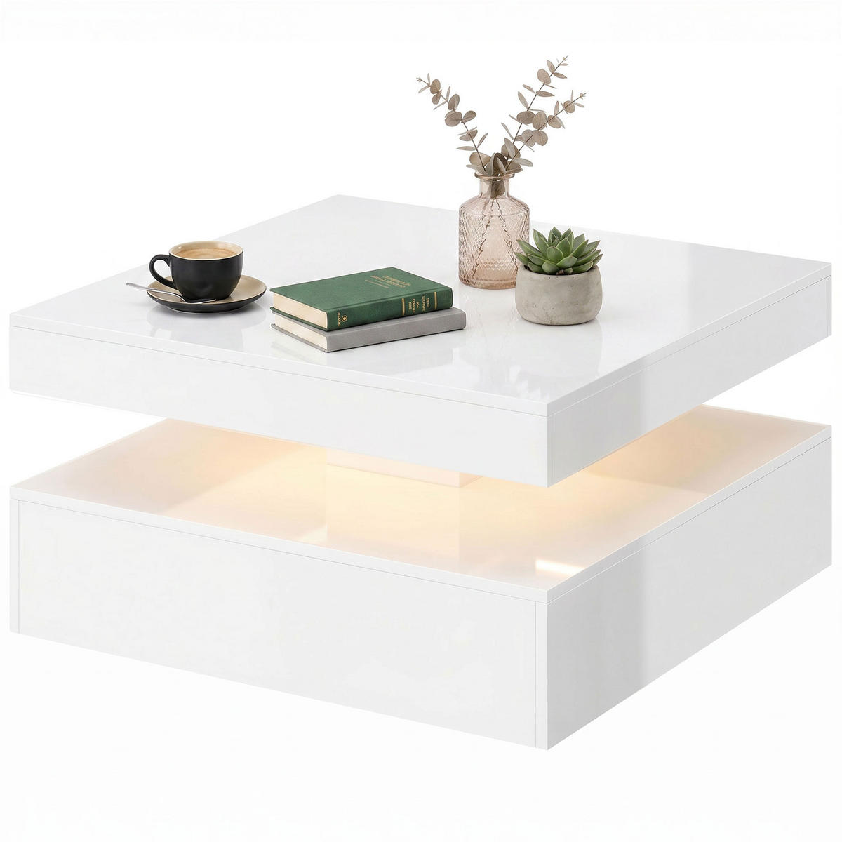 COUCHTISCH Weiß 1 Stück - Weiß, Kunststoff (78/78/40cm) - GiPP