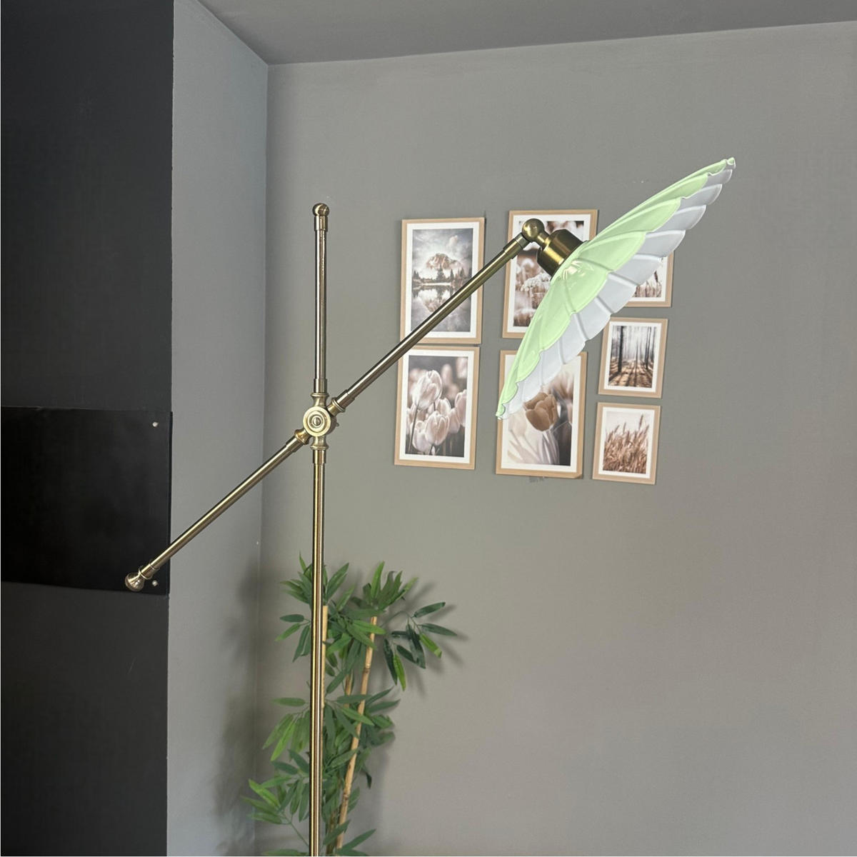 STEHLAMPE Uxelor 170 Cm - Messingfarben, Metall (30/30/170cm) - Bamyum