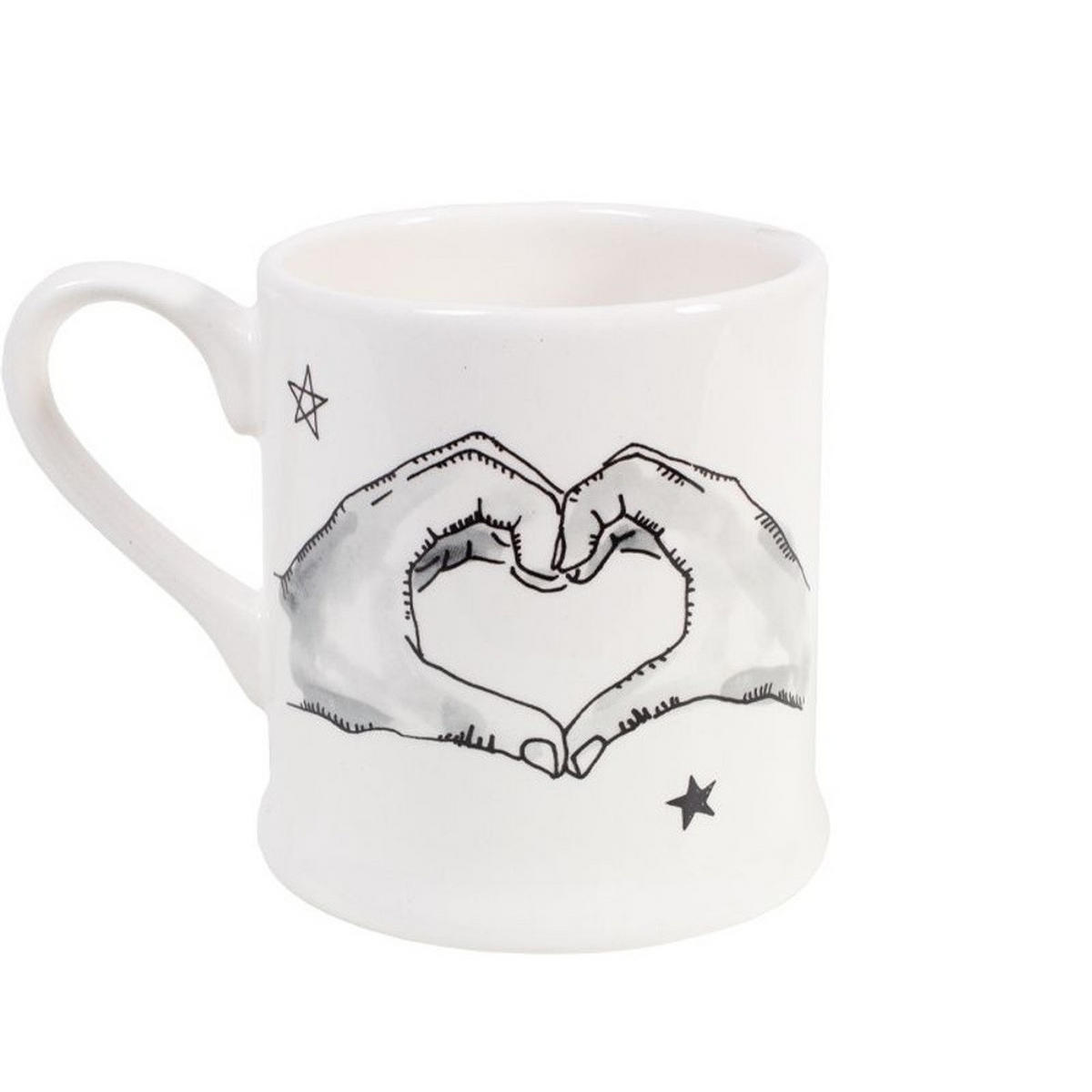 BECHER Hände in Schwarz - 500 ml - Multicolor, Keramik (0.5L) - Blond Amsterdam