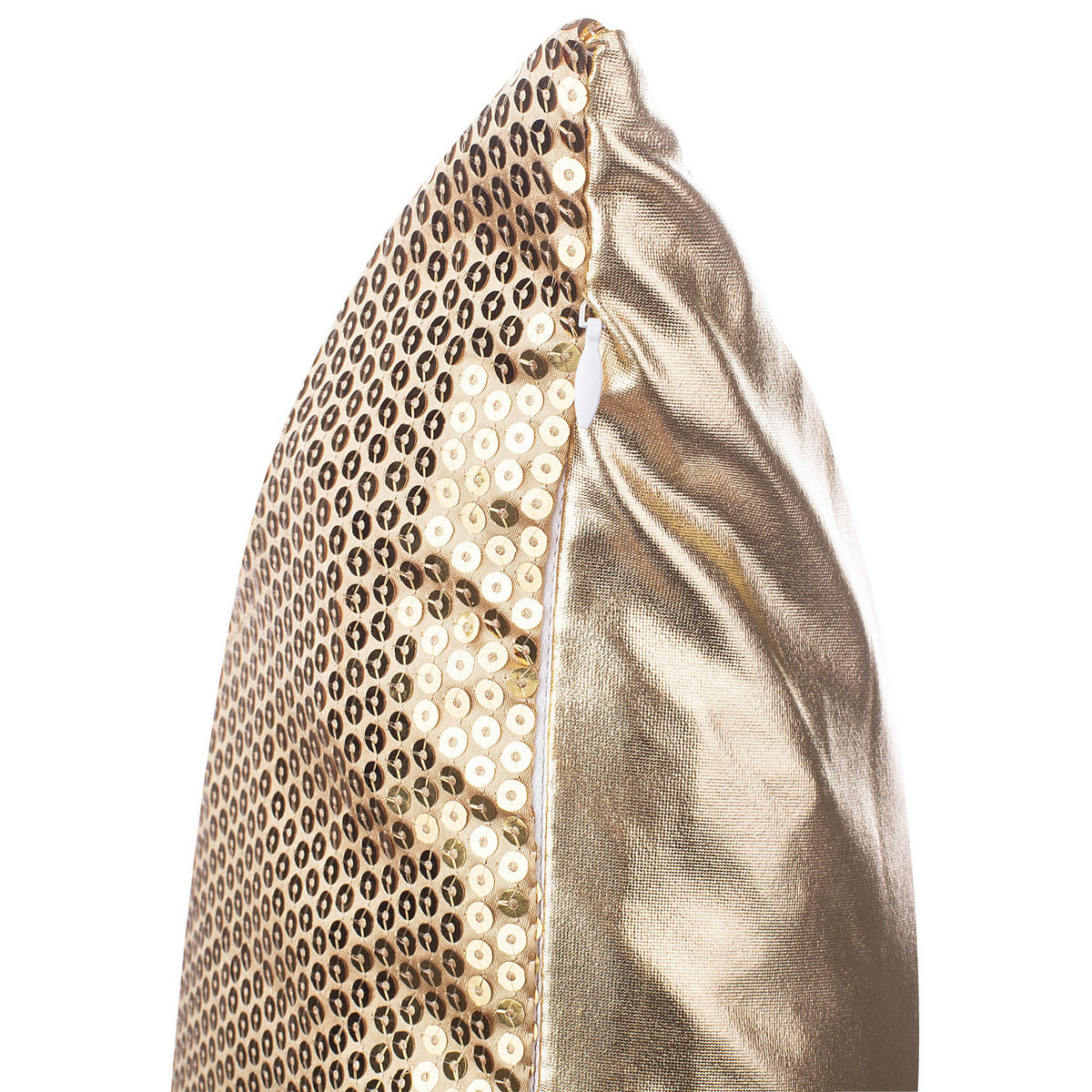 DEKOKISSEN 2er-Set Gold 45/45 cm Aster - Goldfarben, Textil (45/45cm) - Beliani