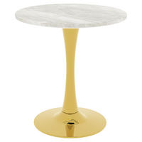 ESSTISCH Goldfarben-Weiß 70/70/72 cm - Goldfarben, Holz (70/70/72cm) - PANGIVO