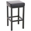 BARHOCKER KIEL Schwarz Kunstleder Stahl 85 cm Höhe - Schwarz, Metall (41/85/41cm) - DELUKE