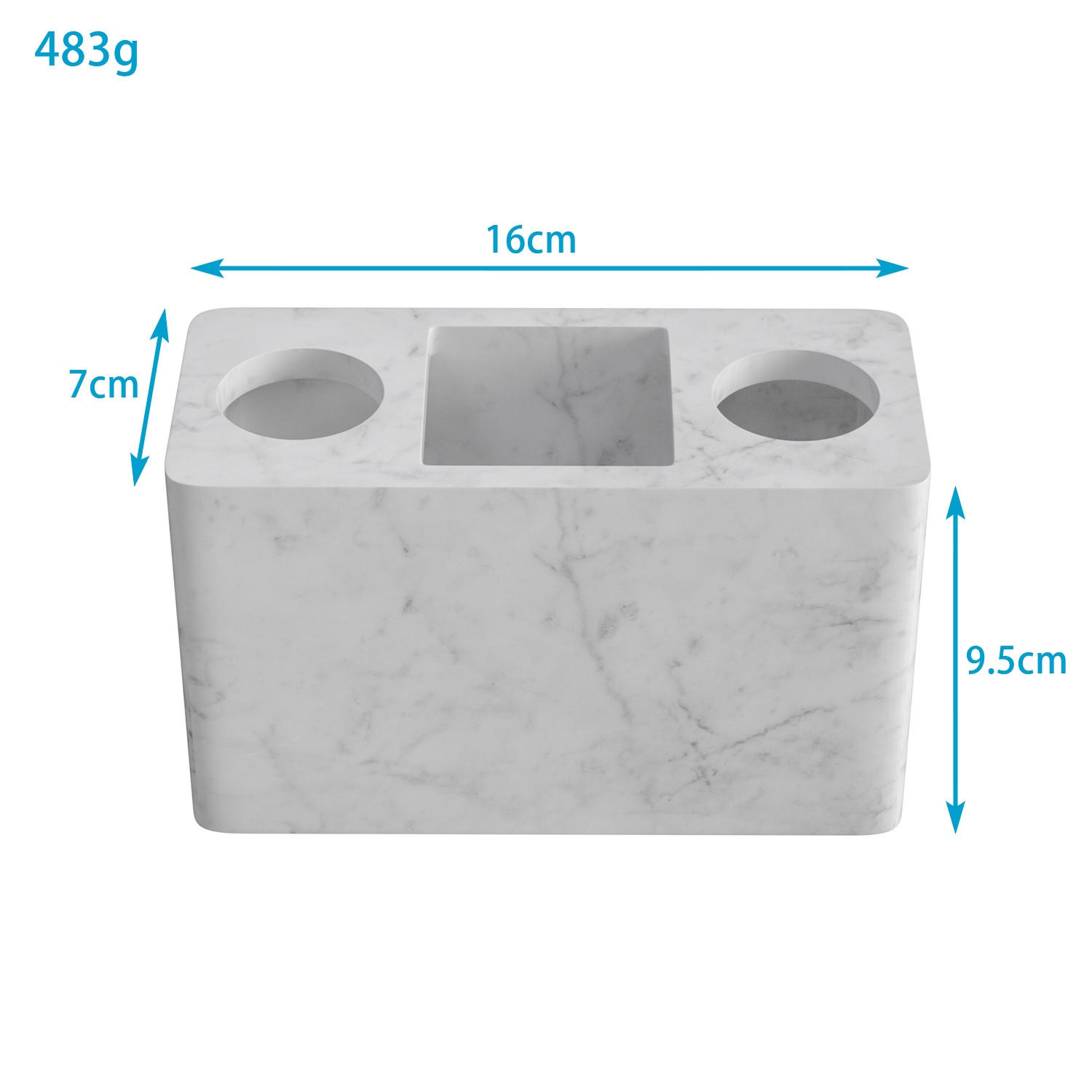 ZAHNBÜRSTENHALTER - Weiß, Kunststoff (6.8/9.2/15.7cm) - Intirilife