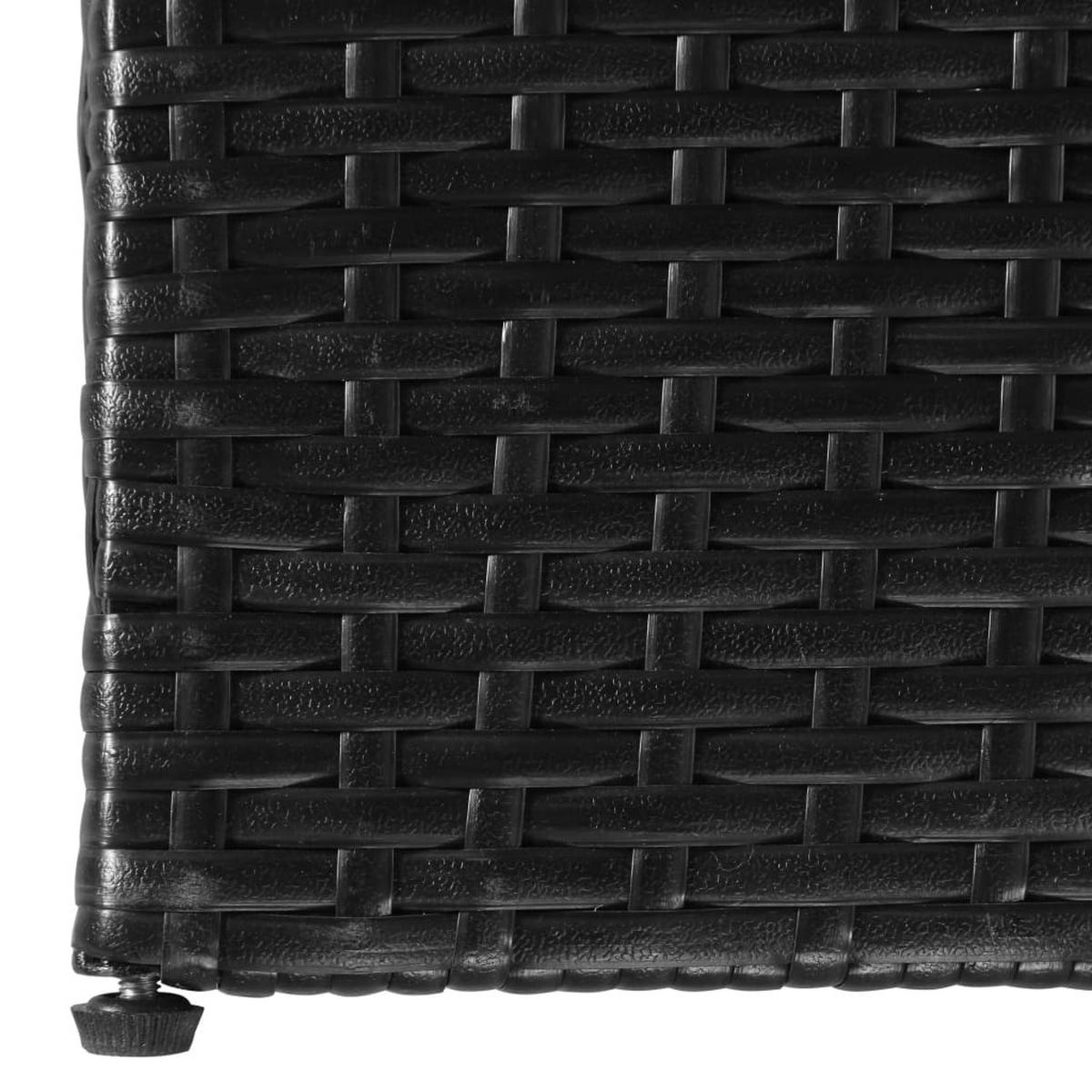 GARDEN-AUFLAGENBOX Schwarz 150x100x100 cm Poly Rattan - Schwarz, Kunststoff (150/100/100cm) - furnicato