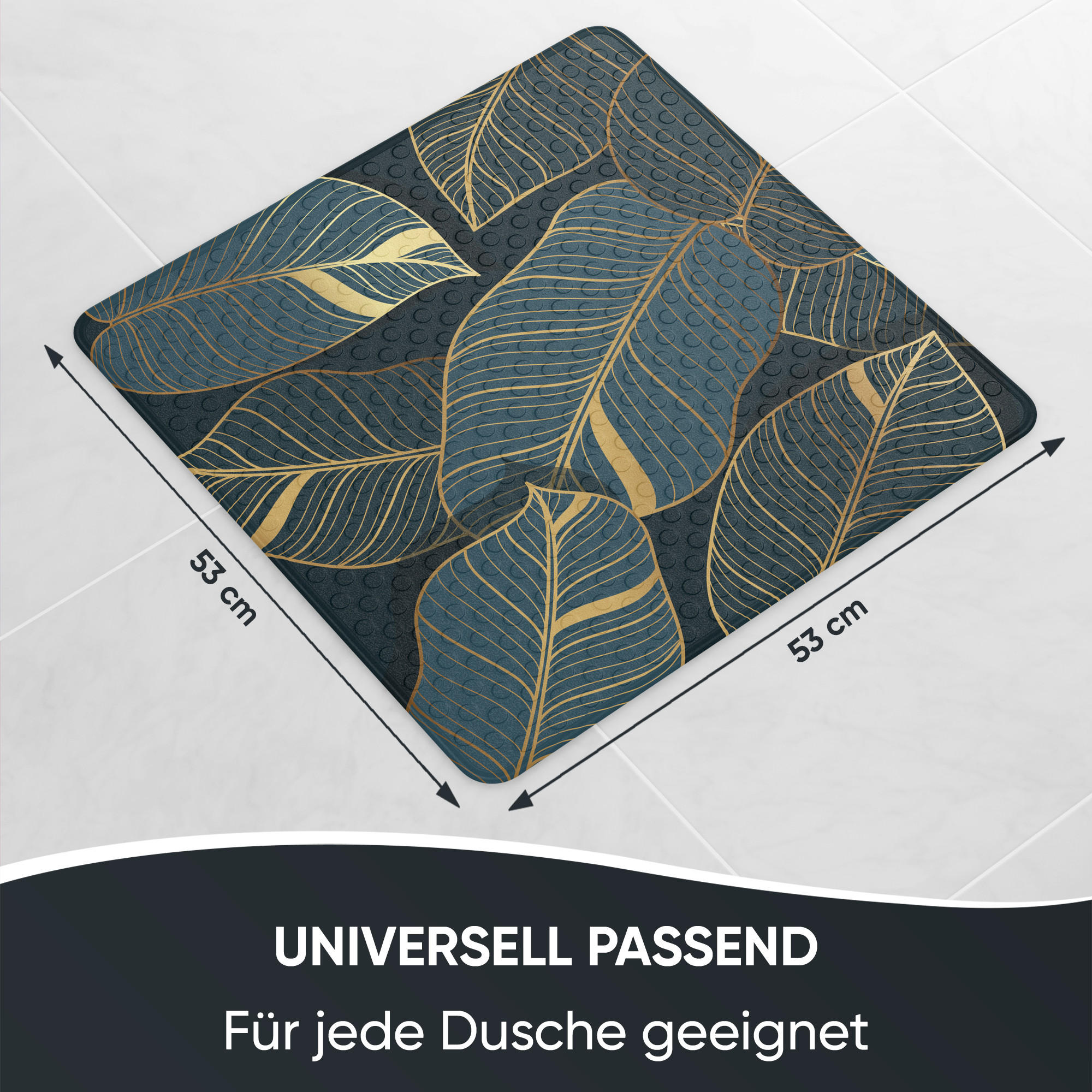 Thumbnail - Sanilo Badematte, Grün, Kunststoff, Quadratisch, 53x53 cm, Badtextilien, Badematten