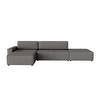 ECKSOFA Lummo La mit Schlaffunktion, Graphit - Graphitfarben, Textil (363/185cm) - Fedve