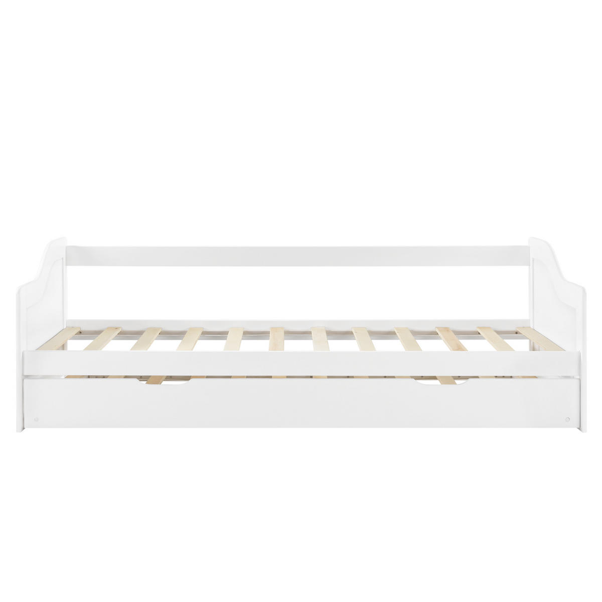 SOFABETT - Weiß, Holz (90/200cm) - [en.casa]