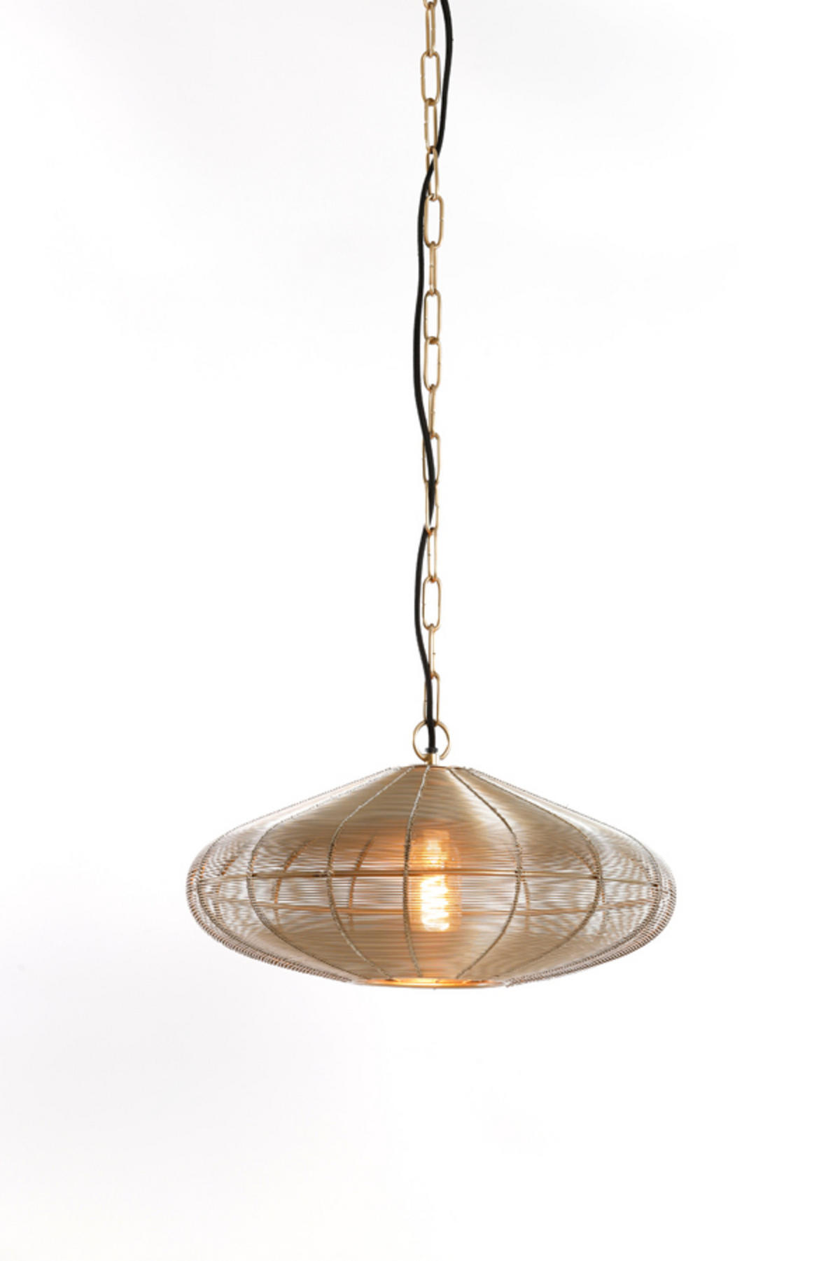 HÄNGELAMPE Bahoto Gold Ø40/18 cm - Goldfarben, Metall (40/40/18cm) - Light & Living