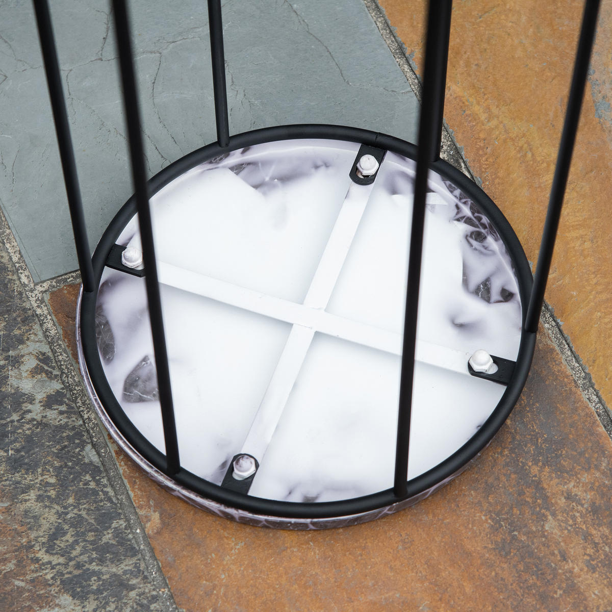 BLUMENSTÄNDER, Metal, Schwarz+Grau - Multicolor, Metall (30.5/30.5/70.5cm) - Outsunny