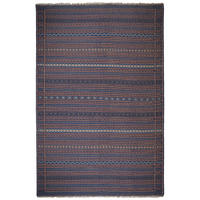 HANDWEBTEPPICH Kelim Kordi Blau 240/170 cm Schurwolle - Blau, Textil (170/240cm) - Looma