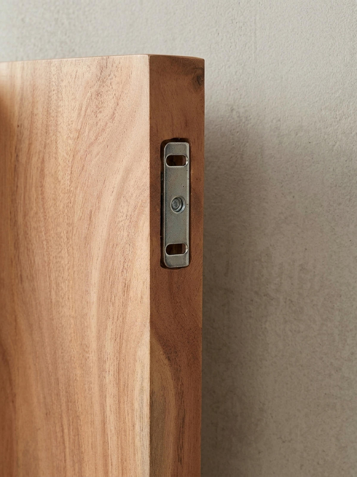 WANDREGAL Akazienholz Baumkante Rustikal, Beige 160x26x4 cm - Beige, Holz (160/4/26cm) - KADIMA DESIGN