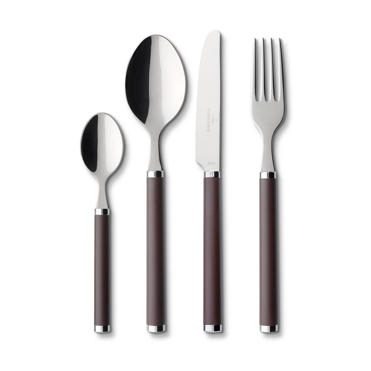 TAFELBESTECK Play! Chocolate Brown 24er Set - Braun, Metall - Villeroy & Boch