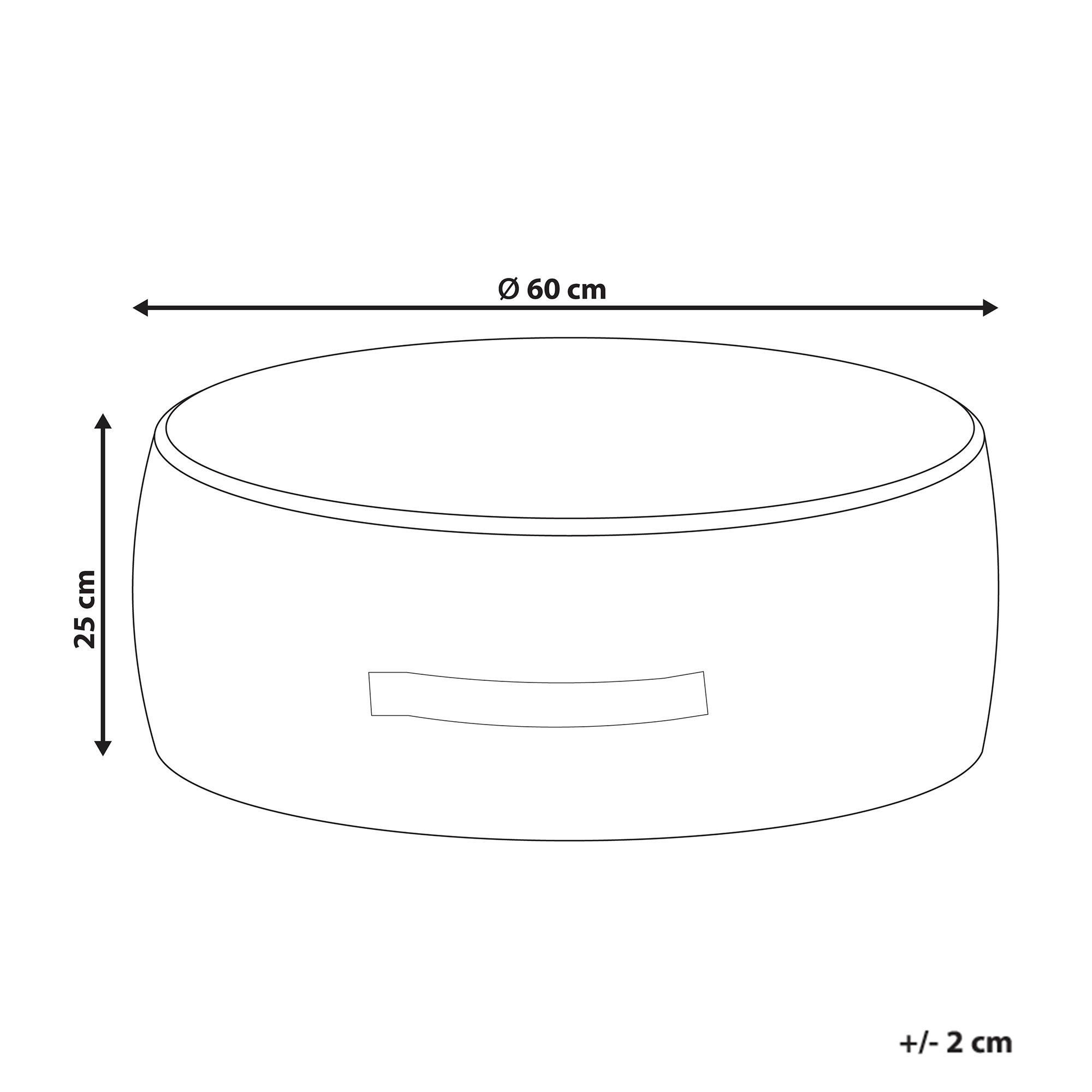 Beliani Pouf Gelb 60x25x60 cm
