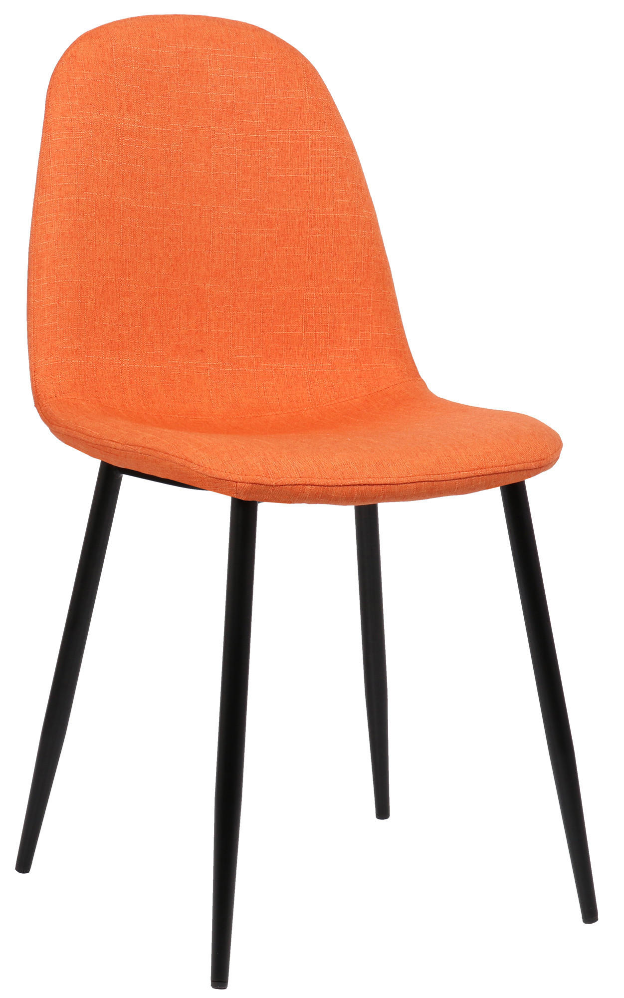 ESSZIMMERSTUHL MOVI Orange Stoff Metall 88x44x51 cm - Orange, Metall (44/88/51cm) - DELUKE